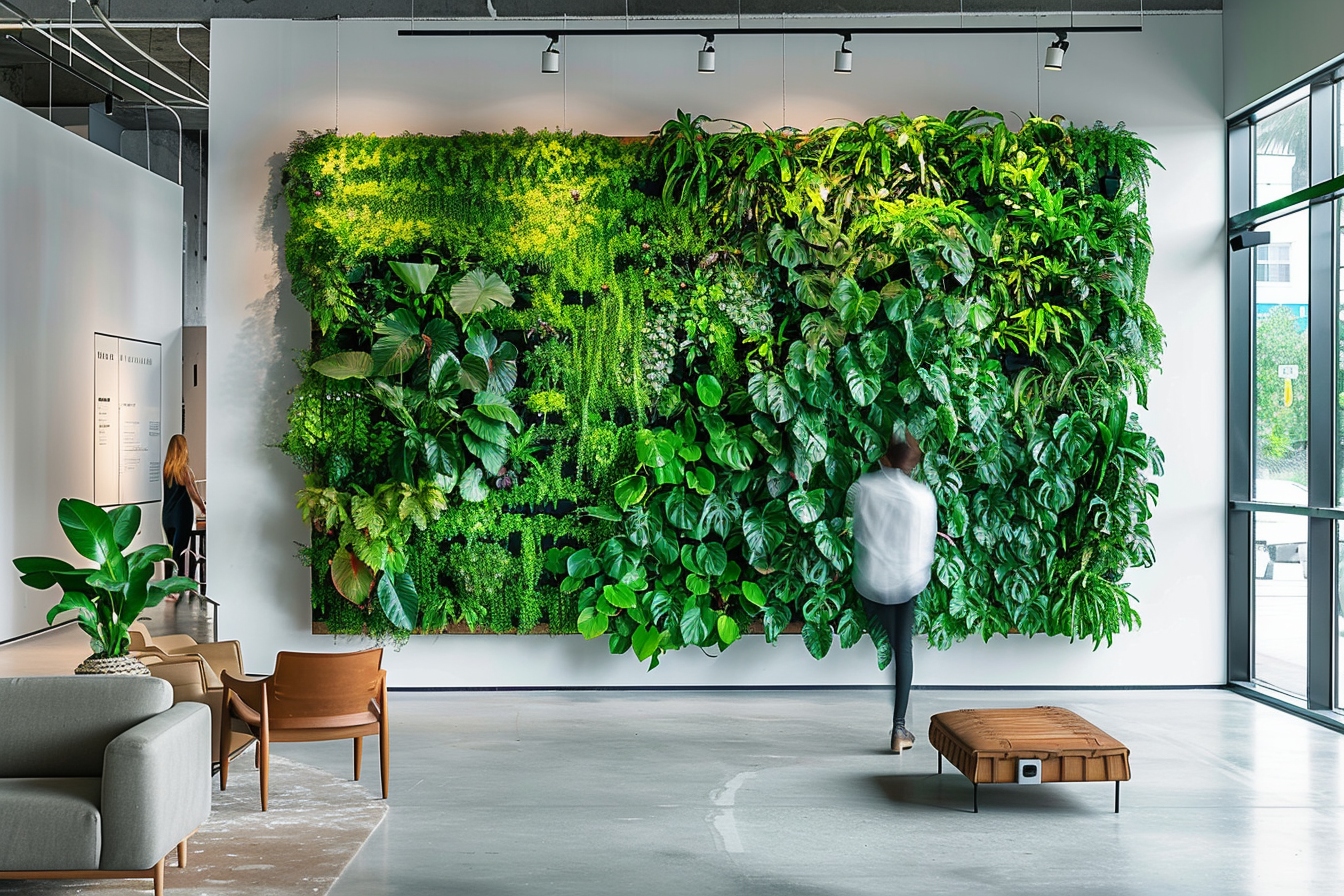 Installation d’un mur végétal intérieur
